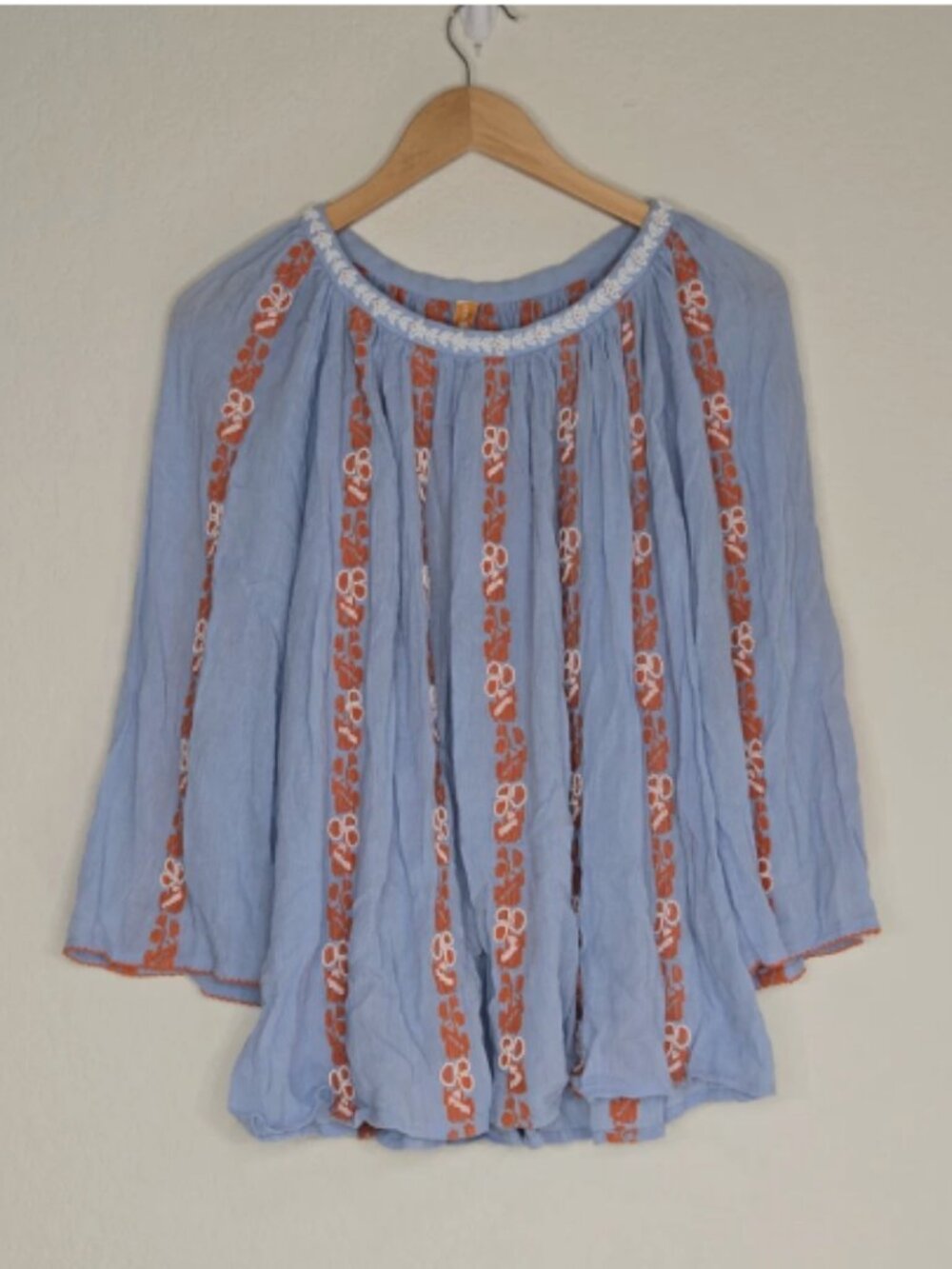 Tory Burch Alexandria Beaded Peasant Top Size 6 Womens